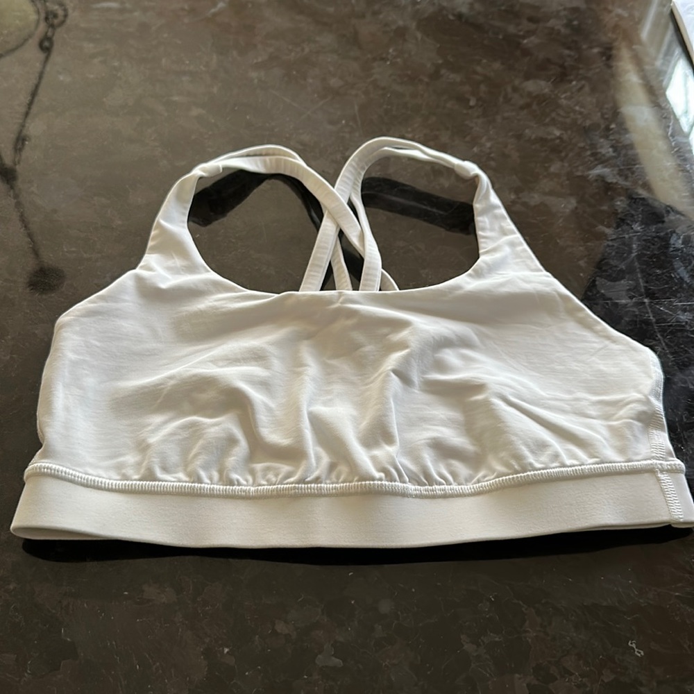 Lululemon Sport Bra , size 8,medium support,white color , good condition